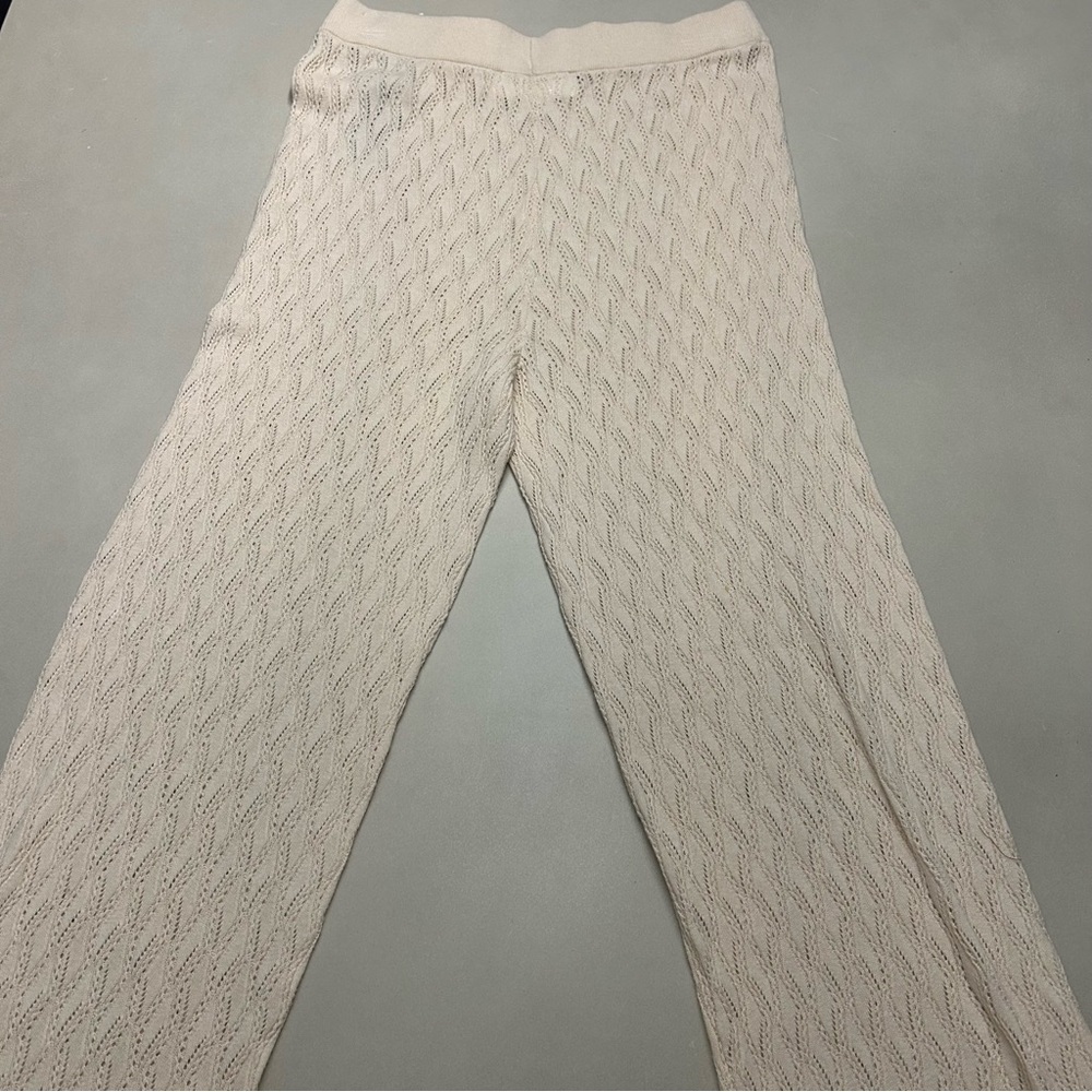 Selected Femme Cream Knit Pants , Size M NWT - Picture 11 of 15